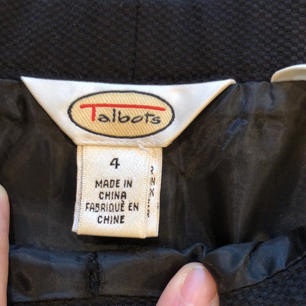 Talbots black waffle side zip pants - Picture 3 of 7